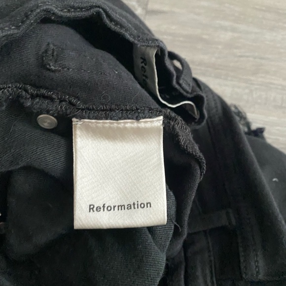 Reformation High and skinny raw ankle skinny jeans height waisted black - Picture 7 of 7